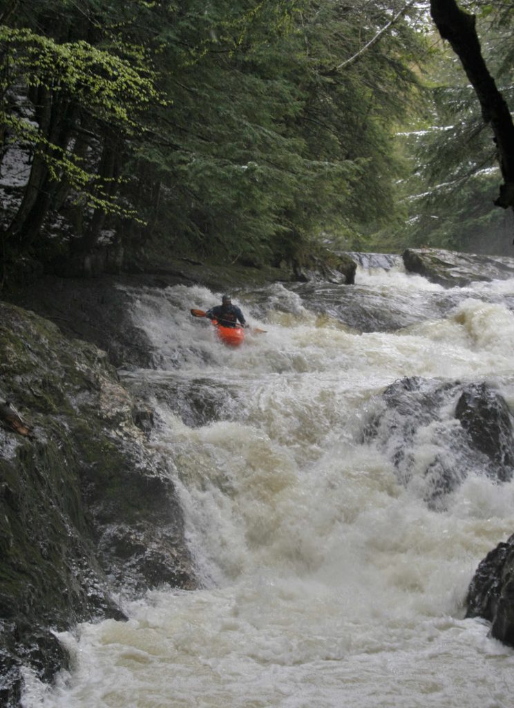 Simone Orlandi runs Mustang on the Gihon River Vermont Whitewater Kayaking
